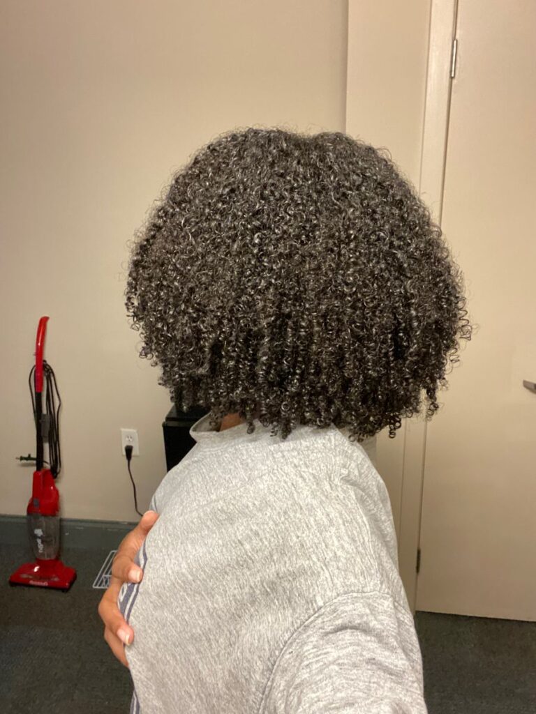 picture of 4A hair curl