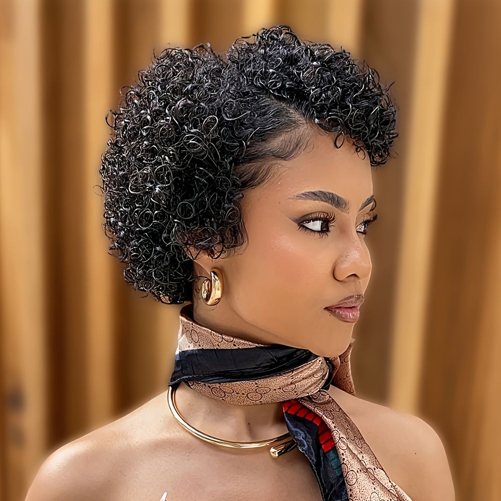 Woman with a LOC method routine creating one of the best wash and go hairstyles.