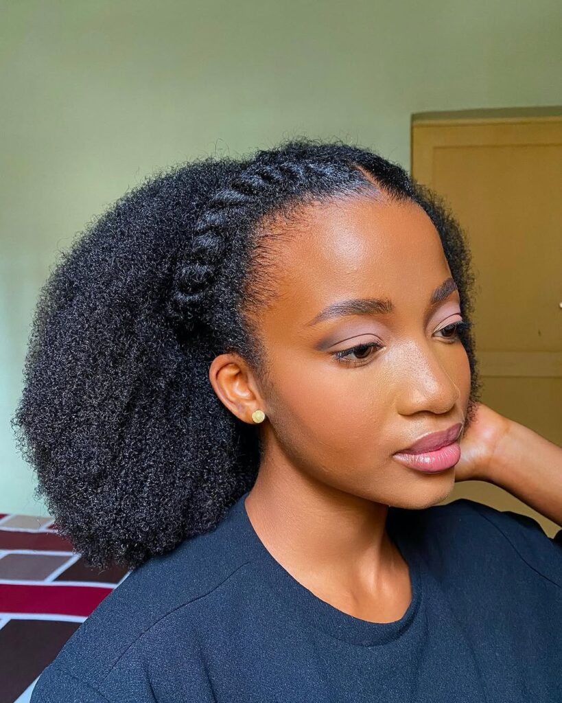 a lady with a styled hair