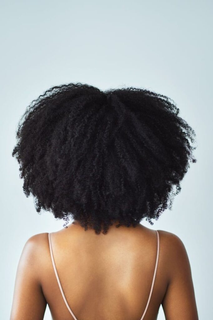 picture of a girl with afro hair