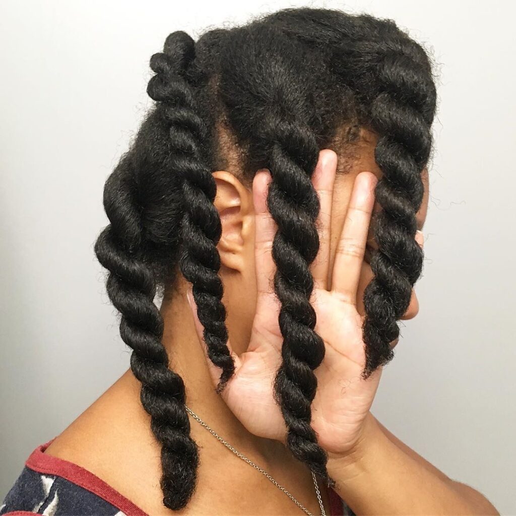 a picture of chunky twists simple afro beginners hairstyle