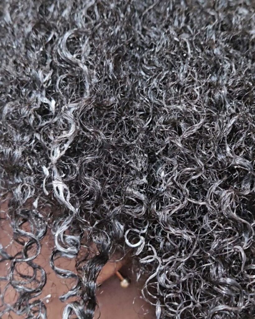 hair conditioning and curly pattern