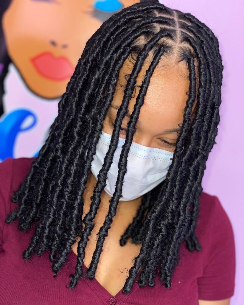 a picture of crochet locs