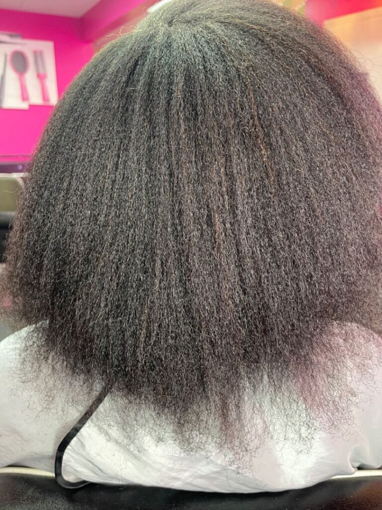 picture of hair due for trimming