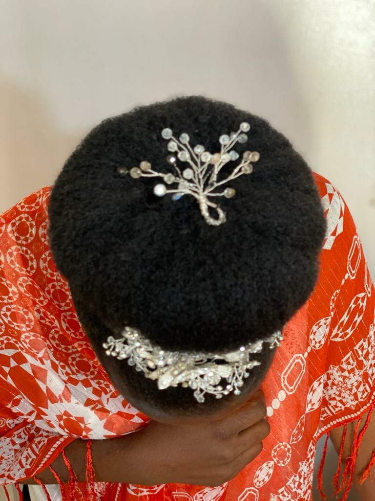 hair jewels on natural hair