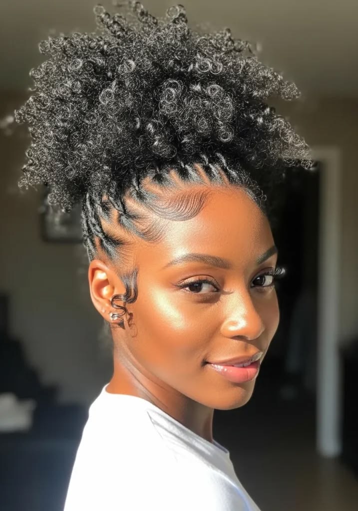 a girl with afro hair non protective styling