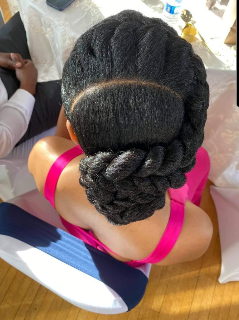 a girl with healthy hair