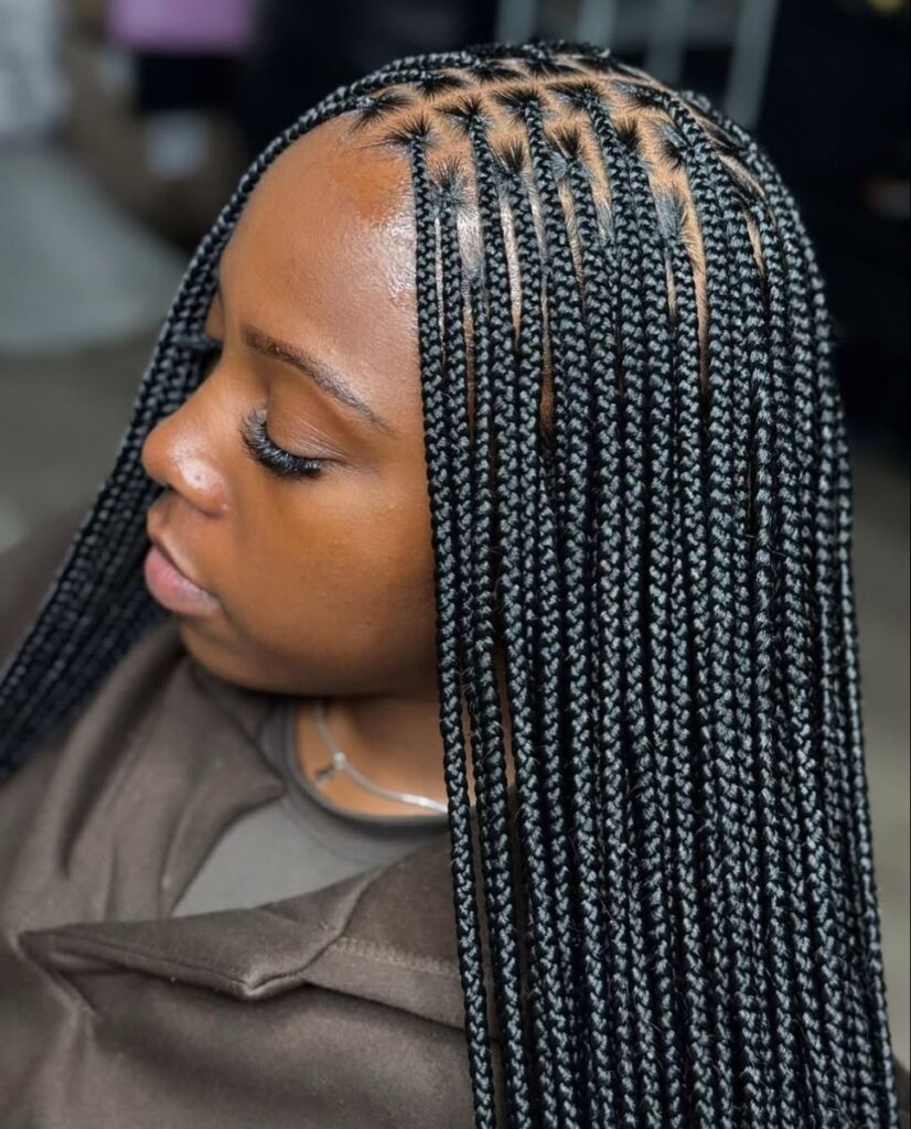 picture of how knotless braids look like