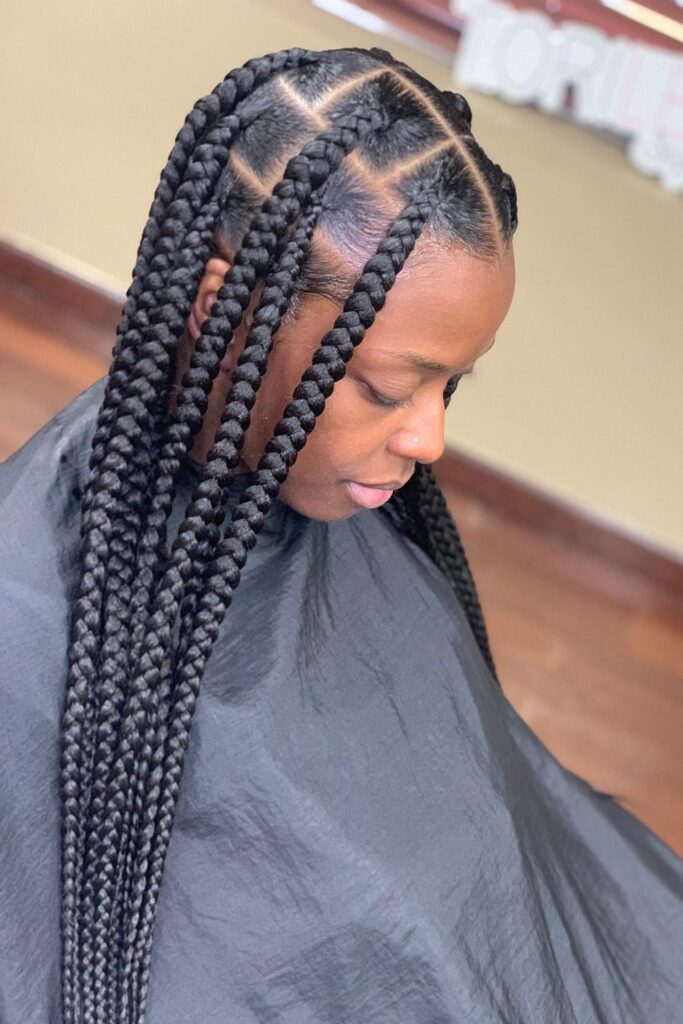 picture of a jumbo box hairstyle