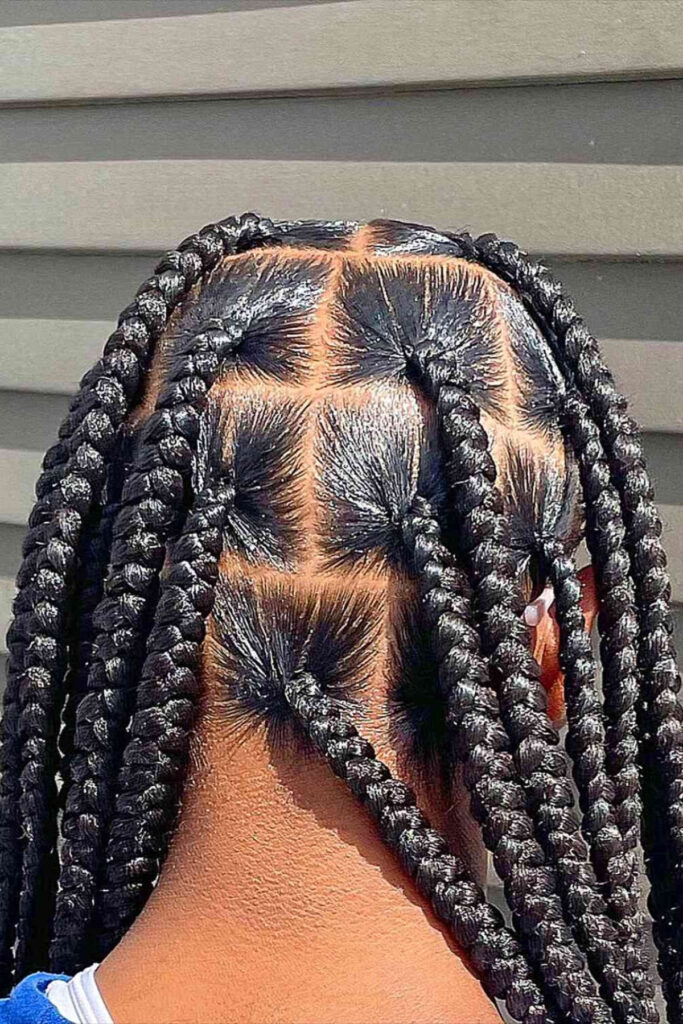 picture of large knotless braids