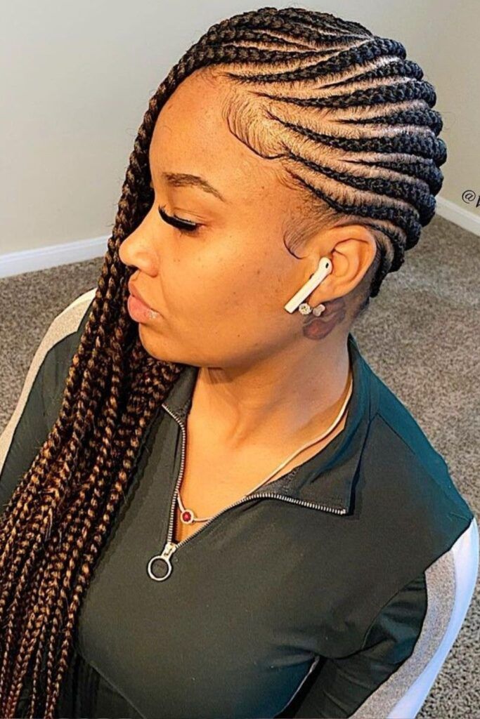 a lady with a lomanade braids