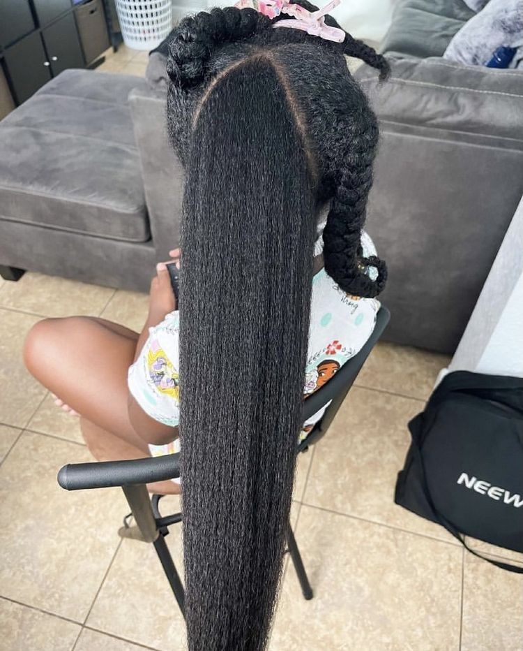 picture of along natural hair