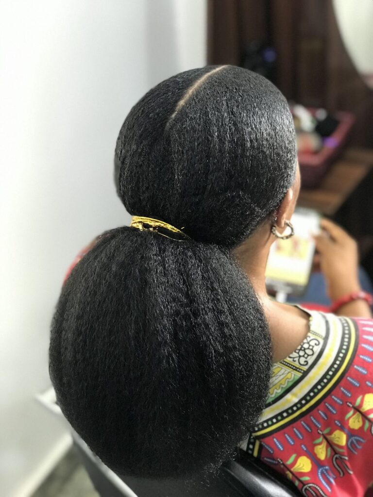 someone with long hair