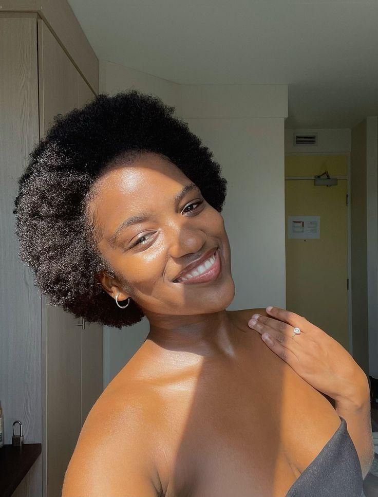 a girl with natural hair
