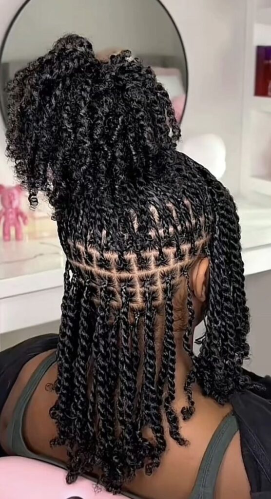 someone with protective hairstyle