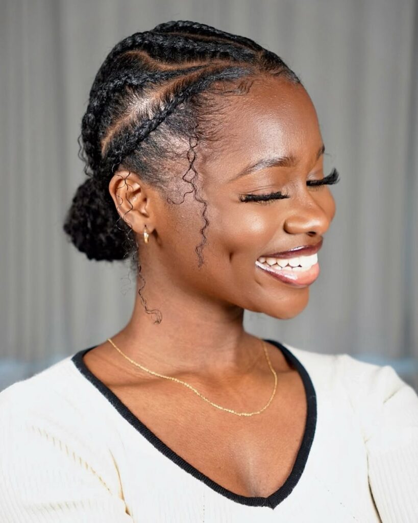 a lady on protective styling