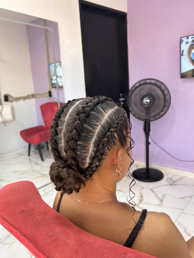 someone with three strands braids beautiful hairstyle