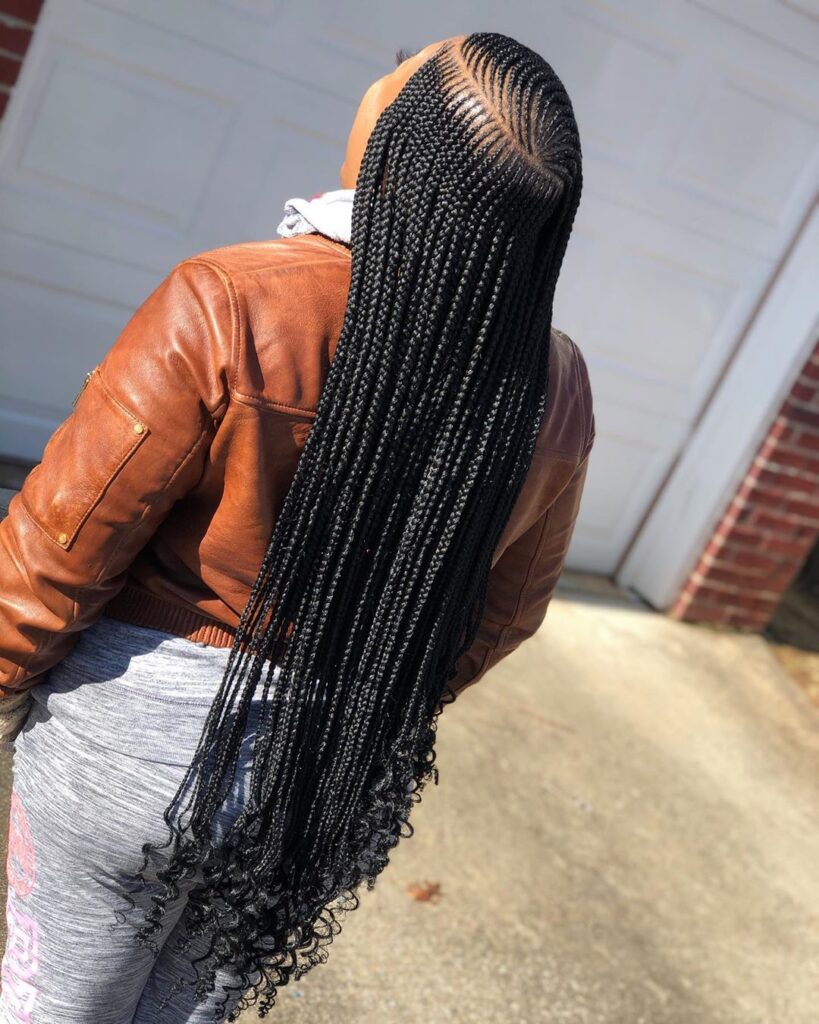 a woman with tribal braids