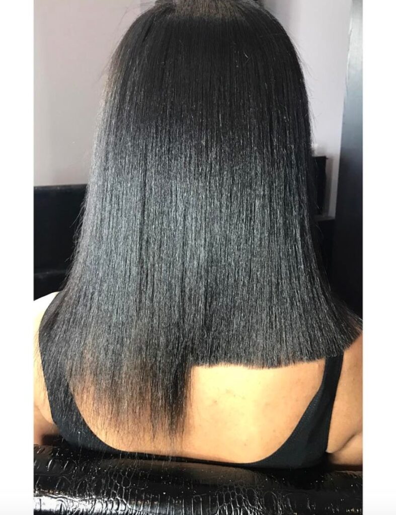 picture of hair trimming process