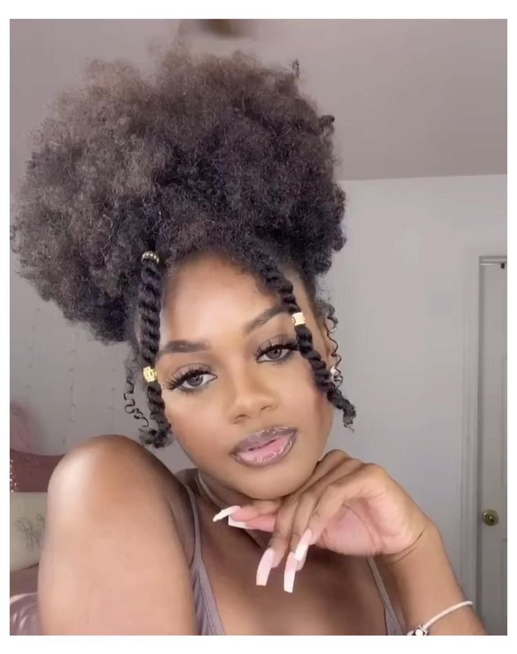 a girl with two strand twist hair