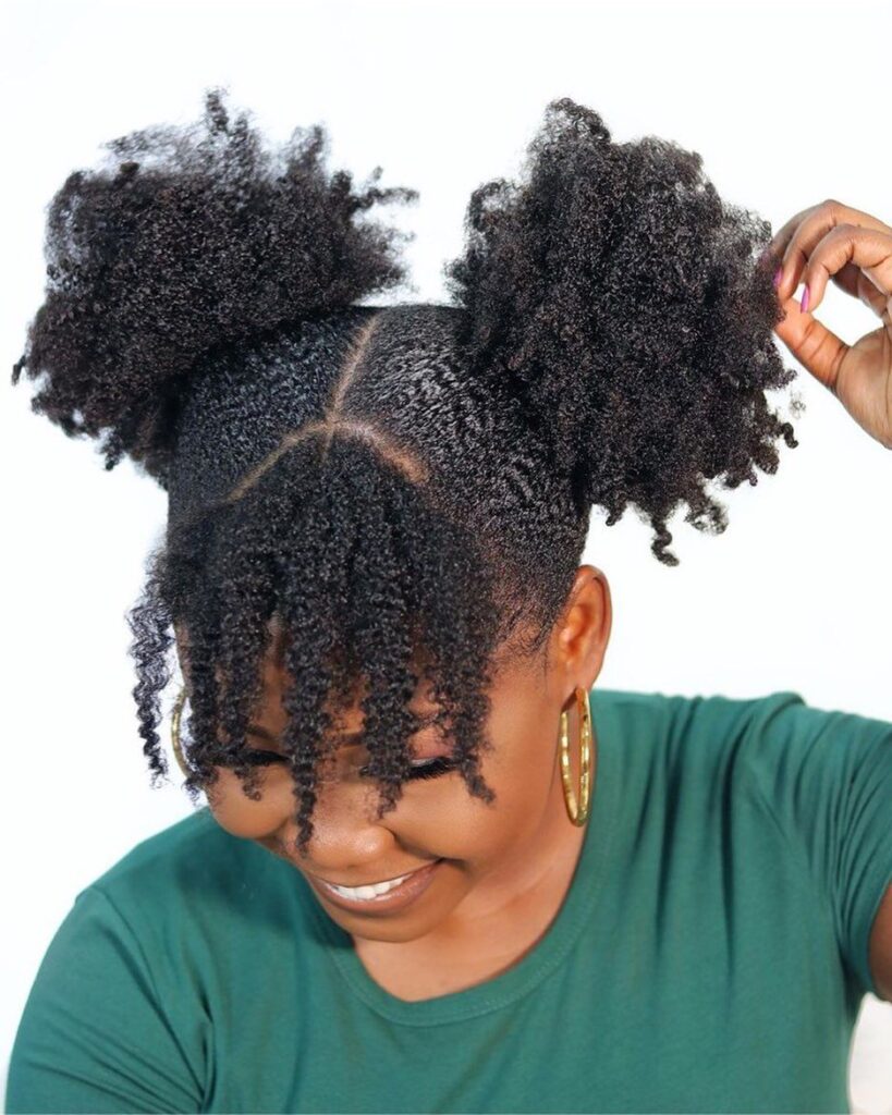 a girl that styled her type 4C hair