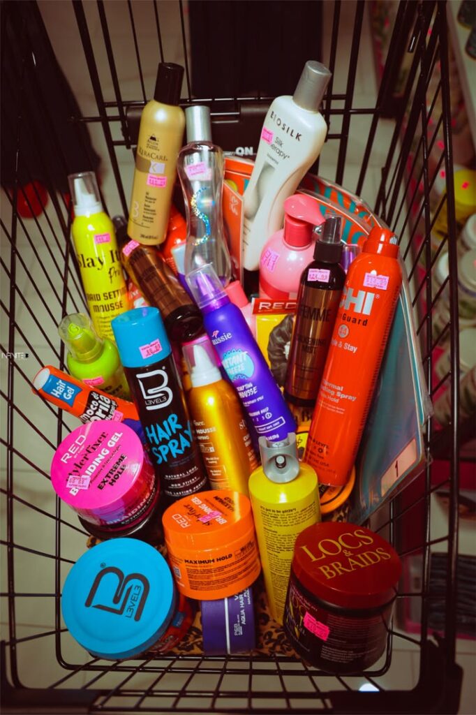 picture of variety of  hair product