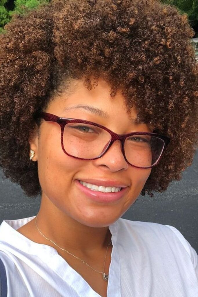 a fair lady with classic wash and go hairstyle