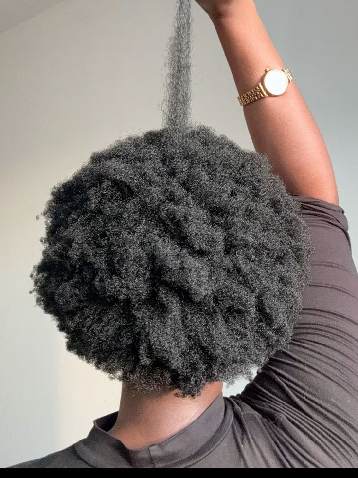 someone with 4C hair