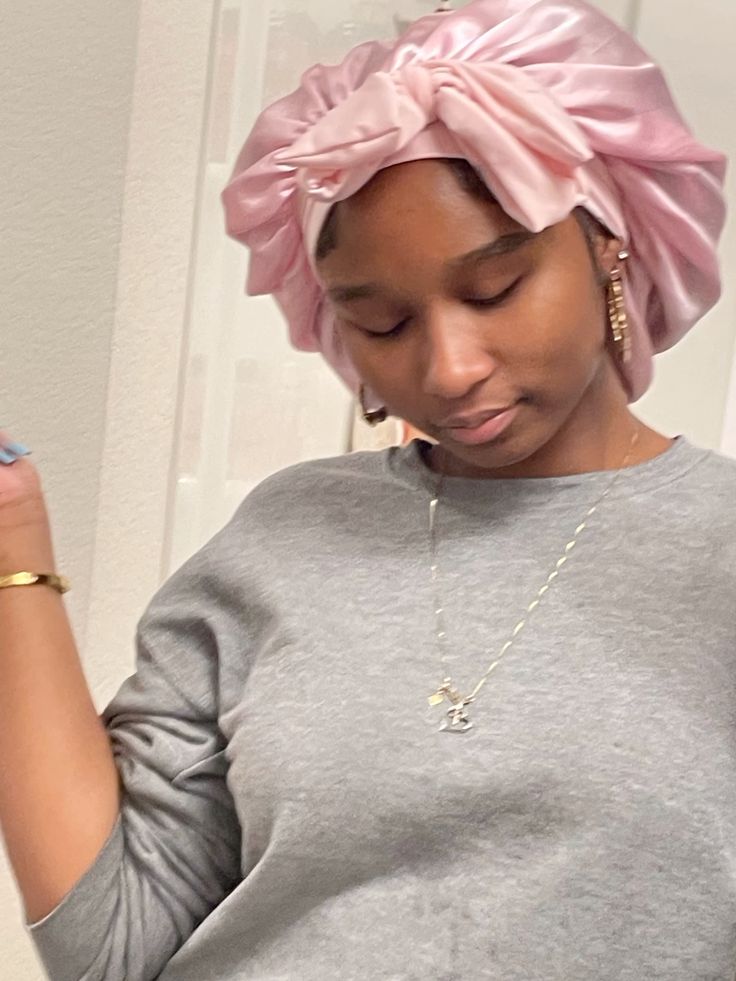 someone with silk bonnet reveal