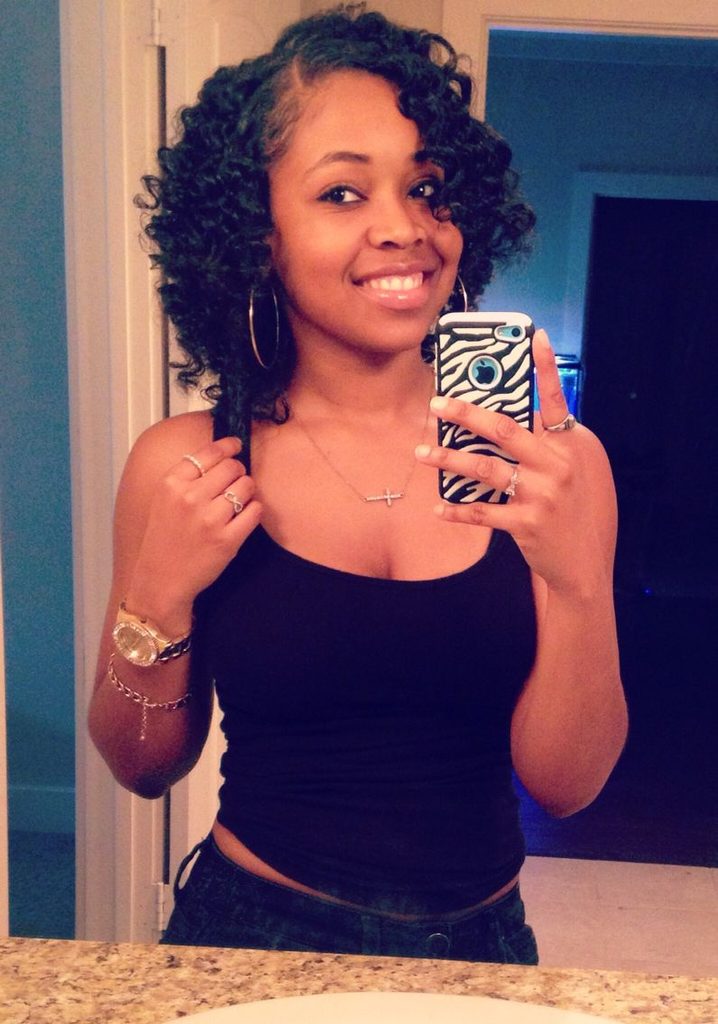 someone with bantu knot out pulled back