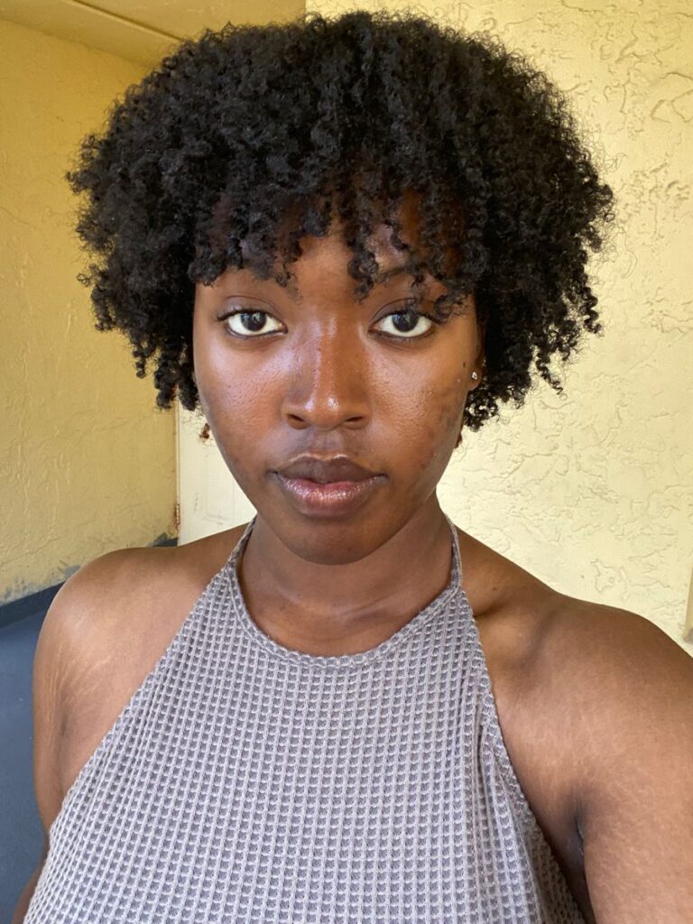 someone with braid out pixie