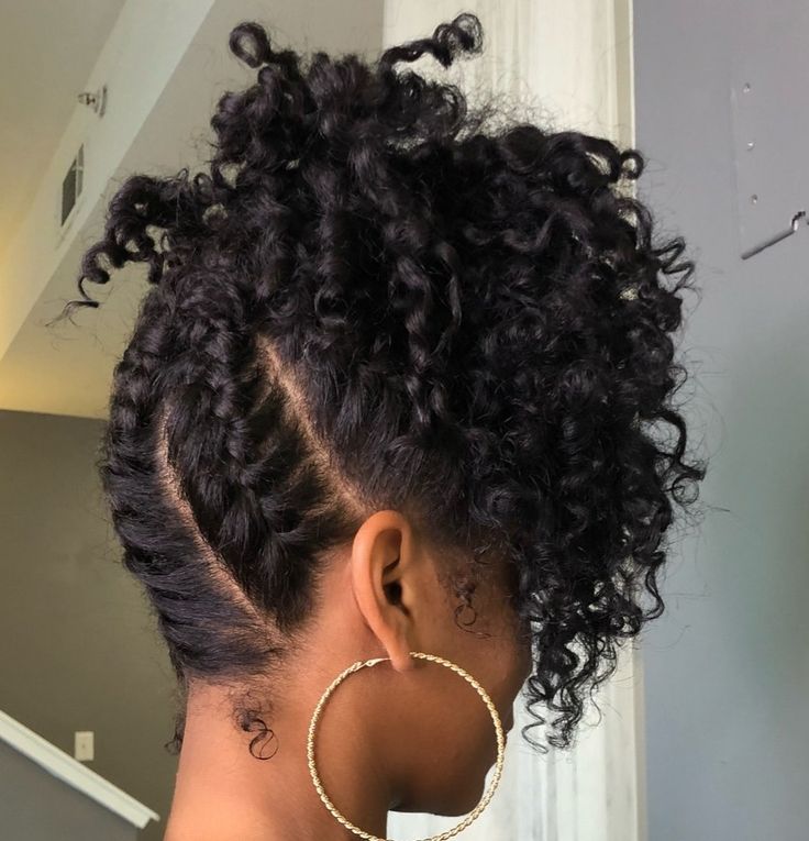 someone with braid out updo hairstyles for afro hair