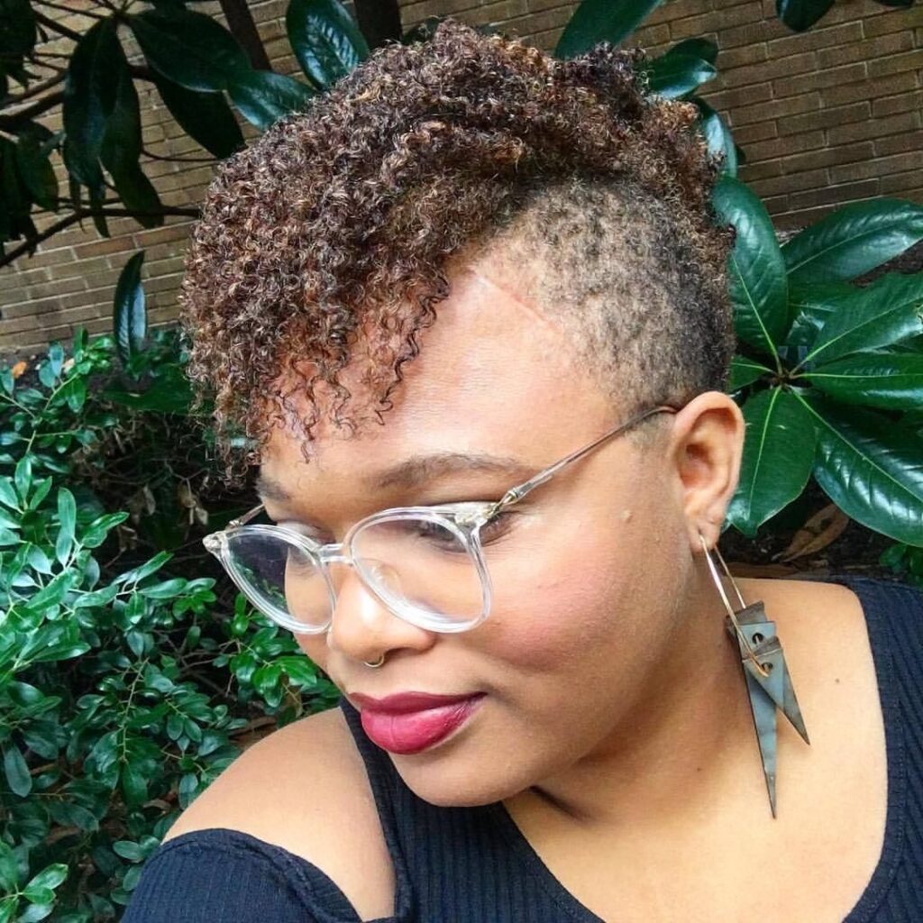 someone with braid out with undercut