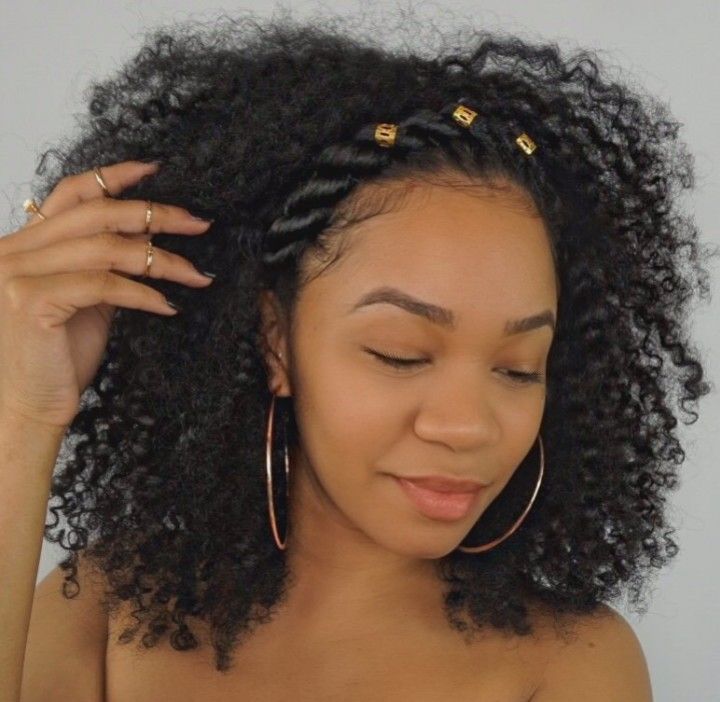 someone with curly crown twist