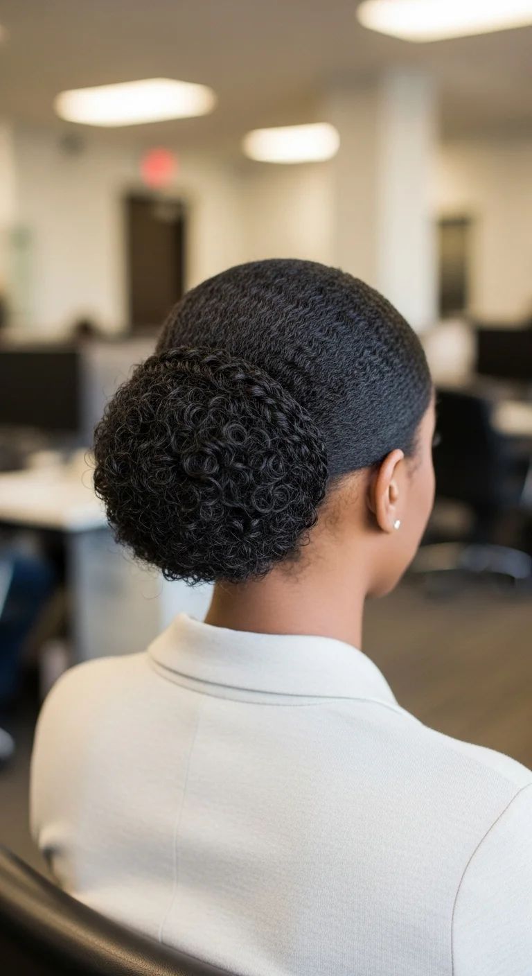 someone with faux bun