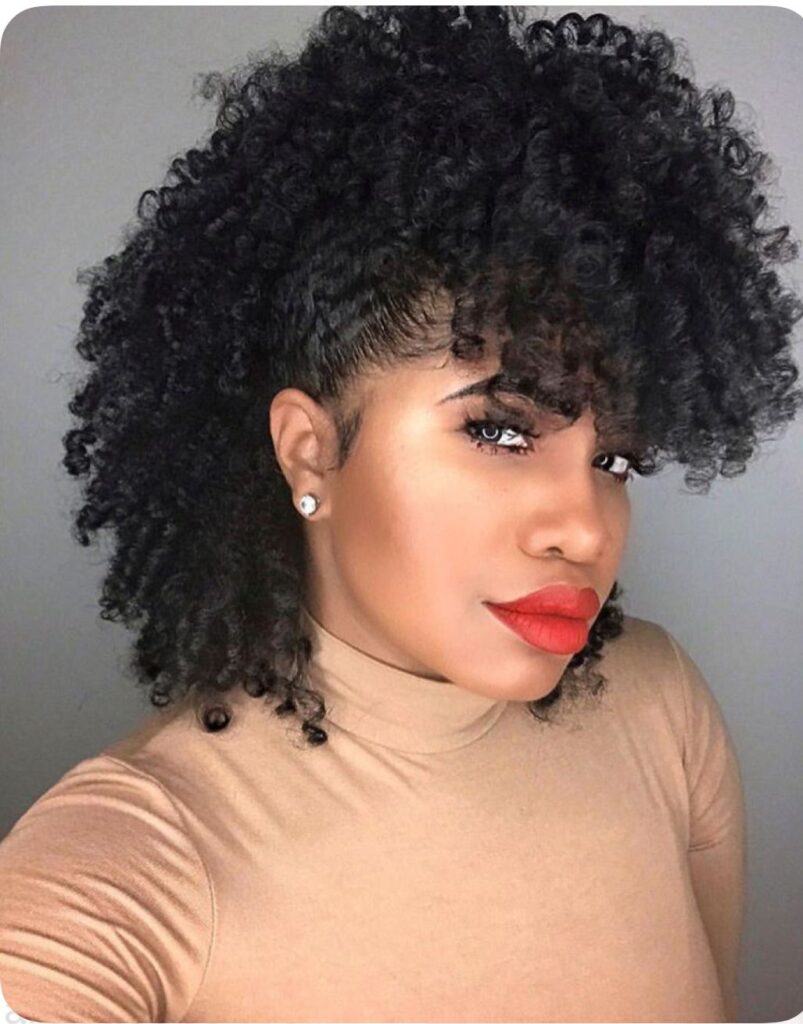 someone with frohawk twist out