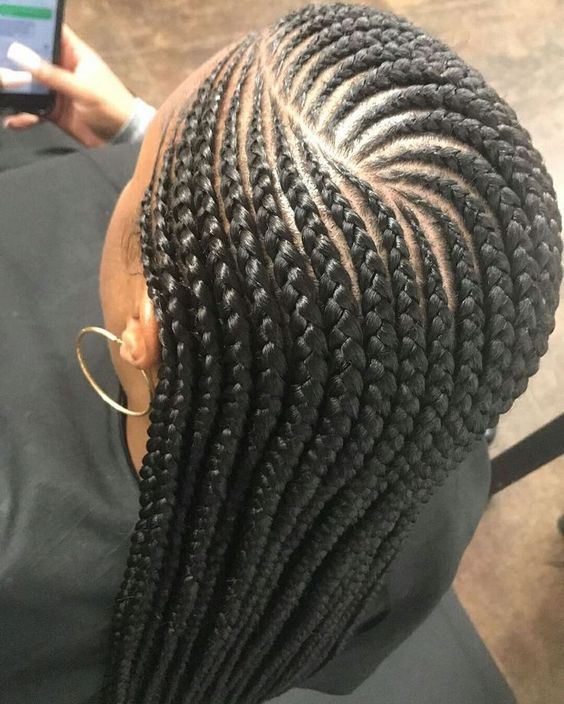 someone with Ghana braids