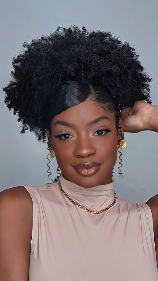 someone with puff with side part hairstyles for the office