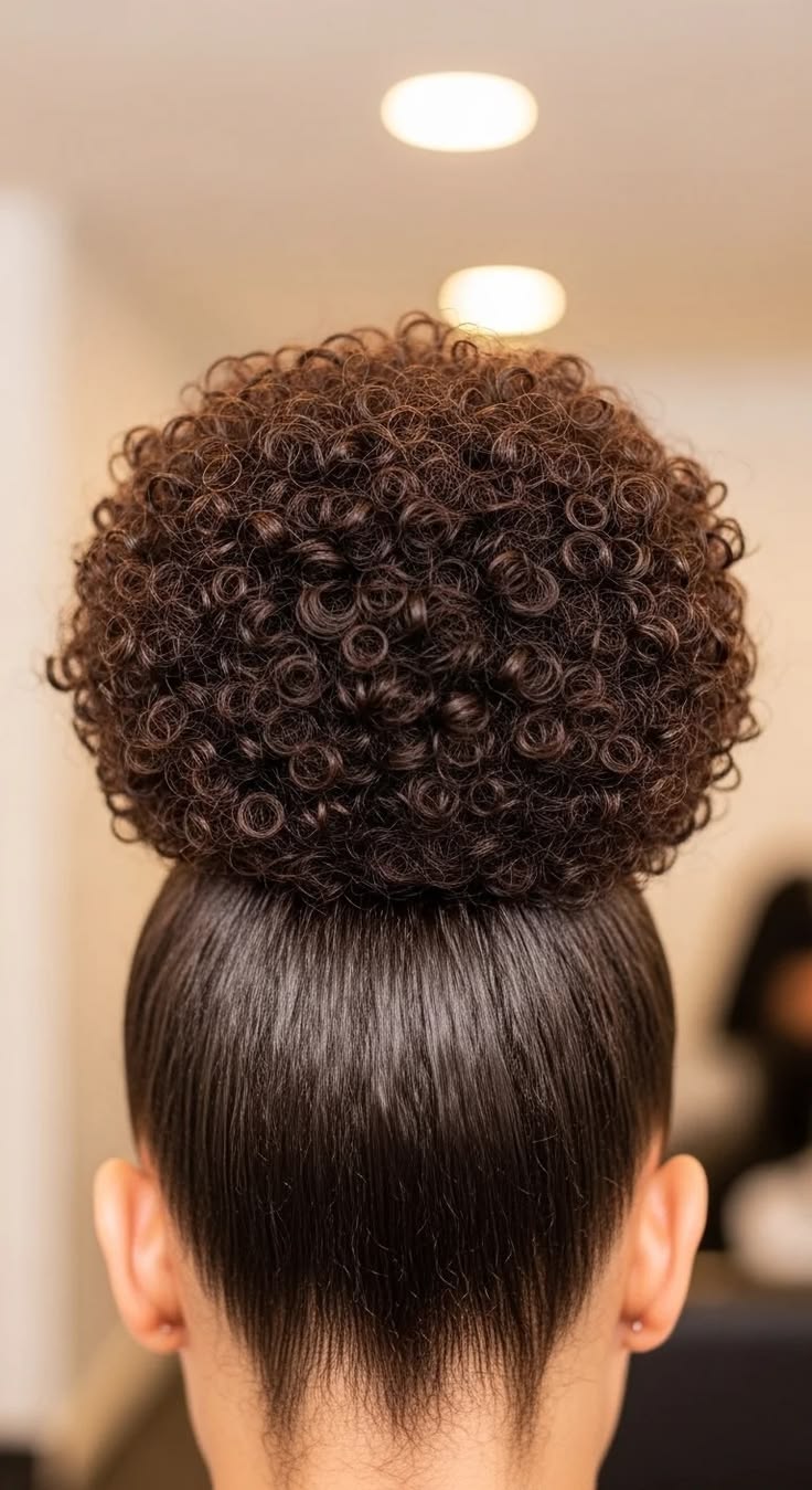 someone with sleek puff