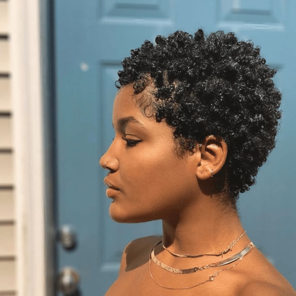 someone with sponge curl afro