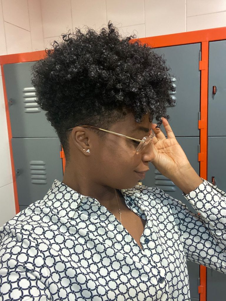 someone with tapered cut for the office 
