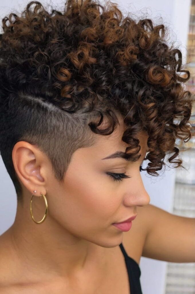 someone with twist out fade combo for every hair length