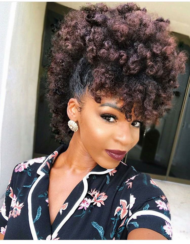 someone with twist out mohawk for every hair length