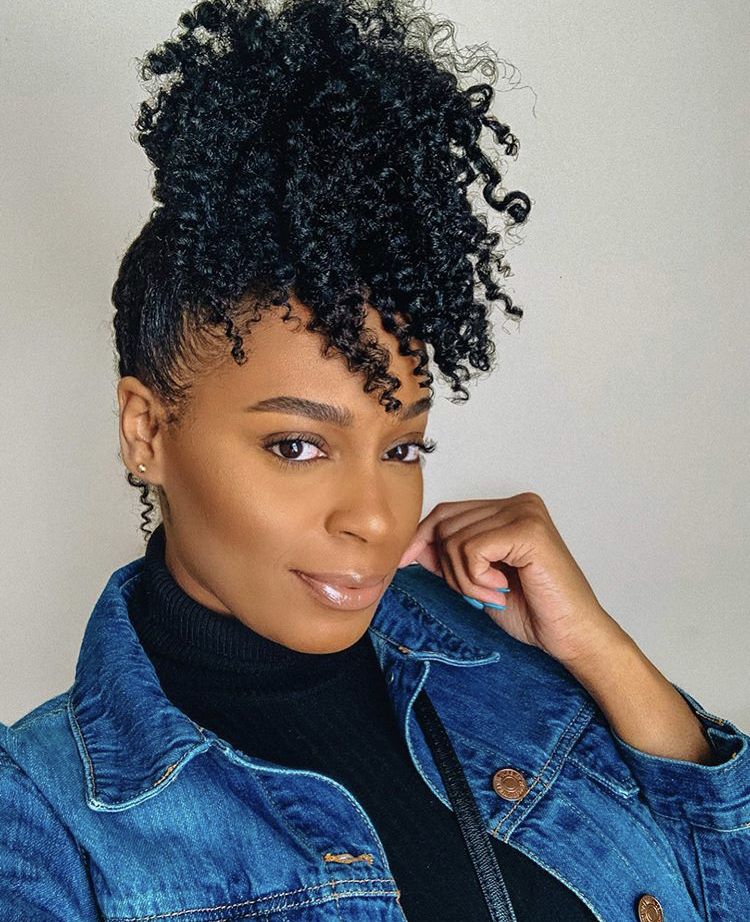 someone with twist out pineapple