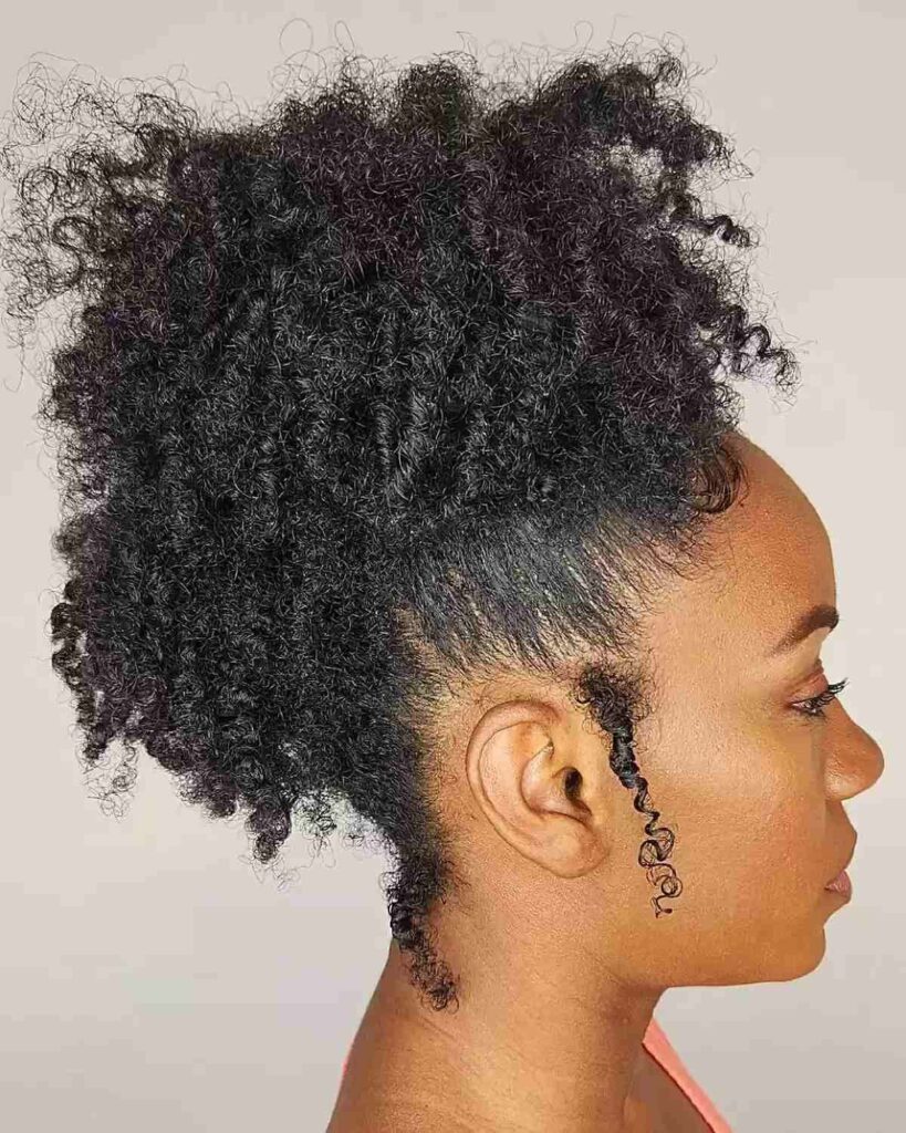 someone with twist out updo