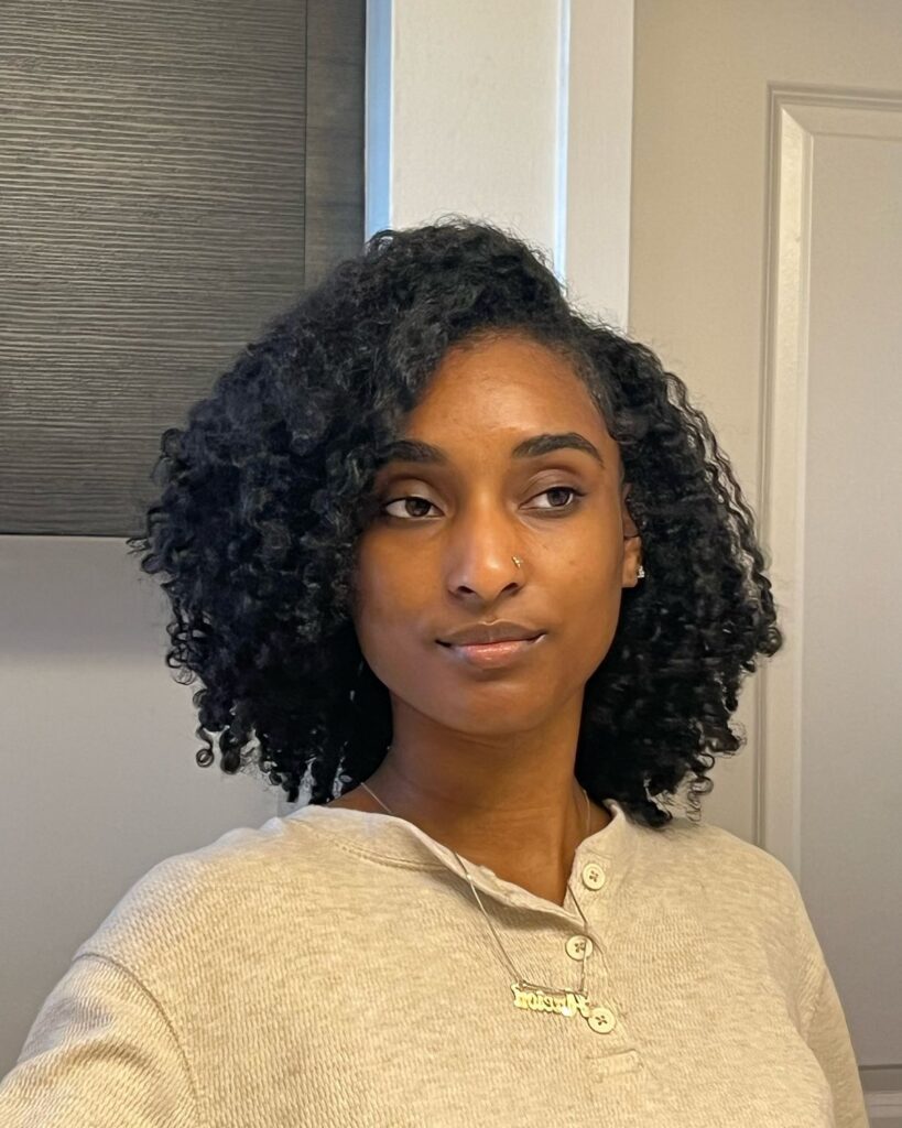 someone with twist out with side part for every hair length