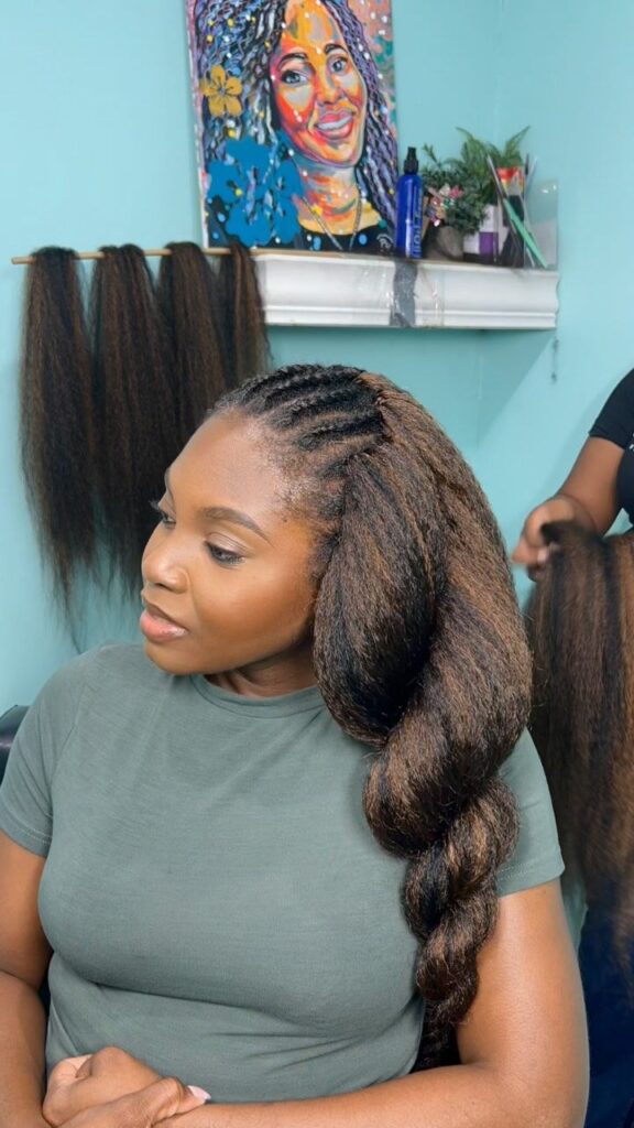 someone with vixen braids