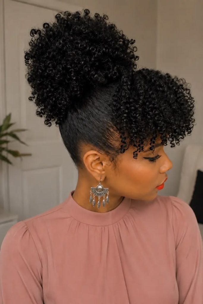 someone with wash and go with edge control hairstyles for the office