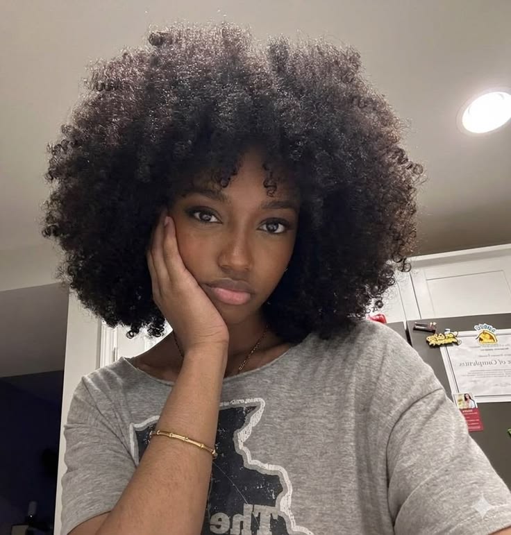 someone with afro hair
