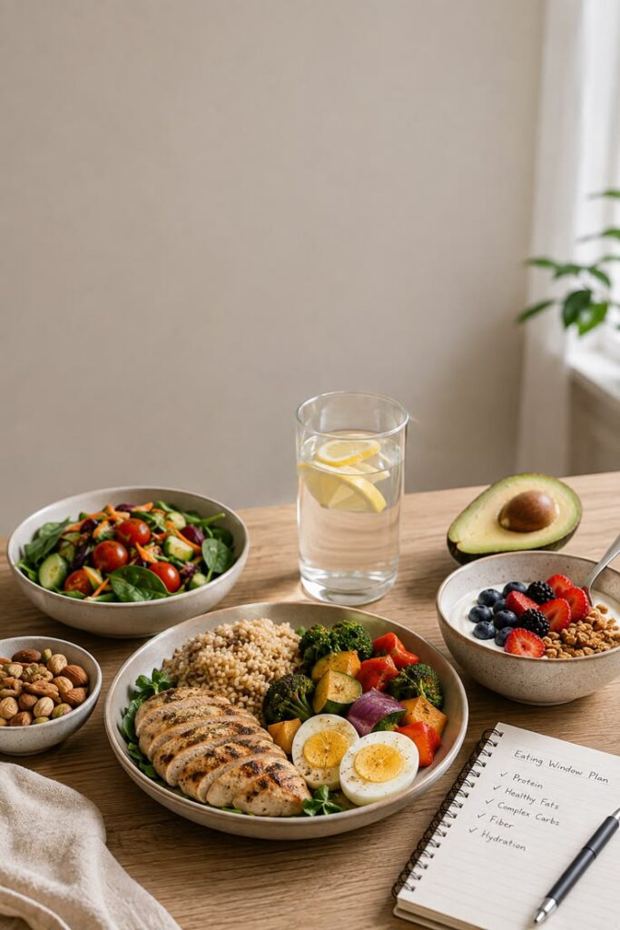 balance diet on the table